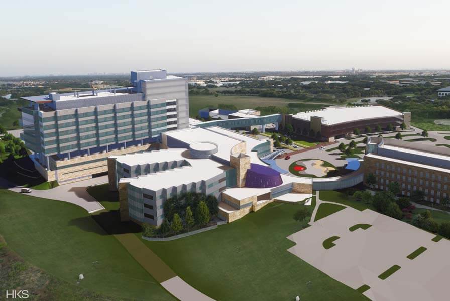 Rendering of new construction at Children's Medical Center Plano